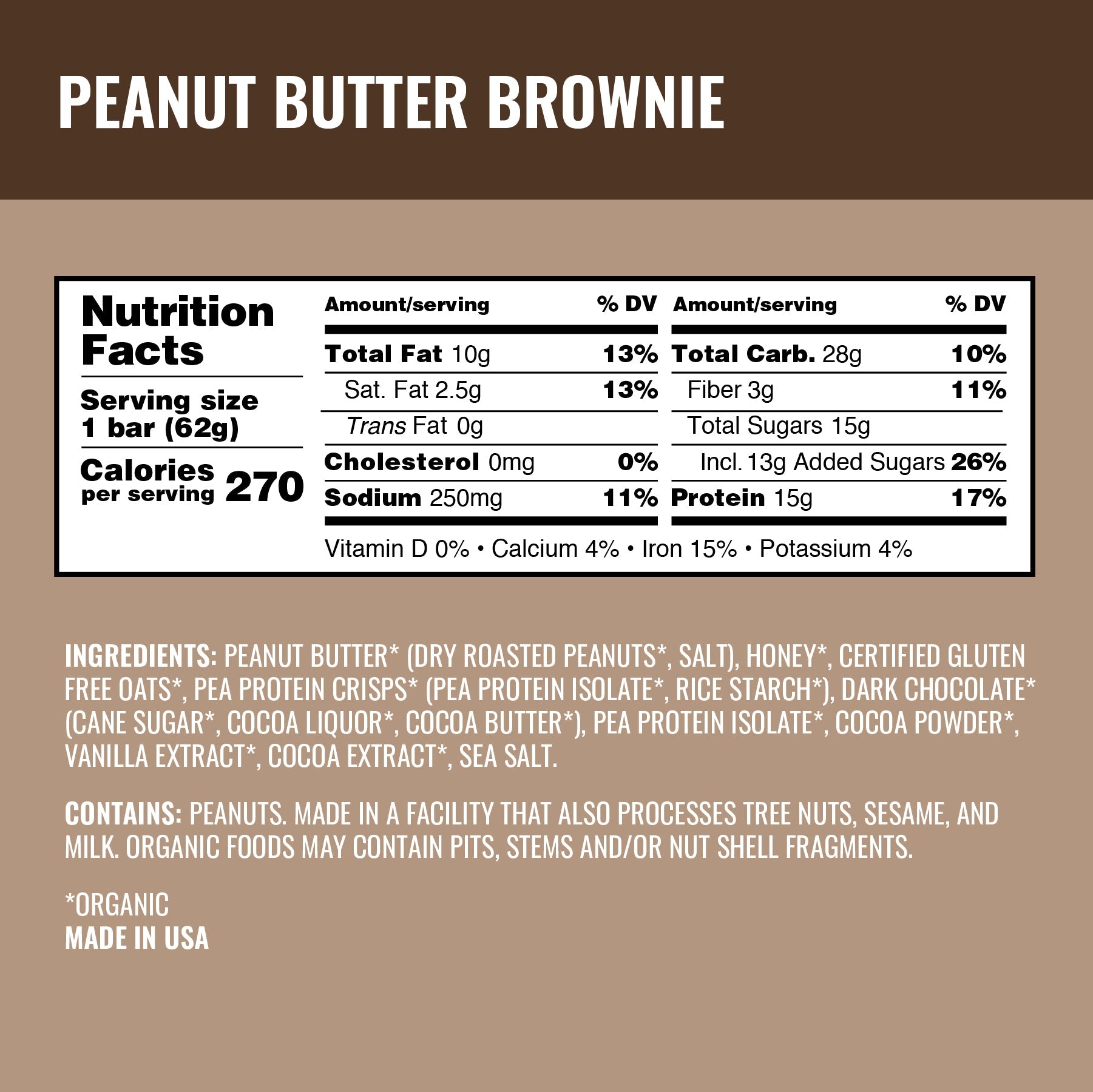 Peanut Butter Brownie Protein Bars