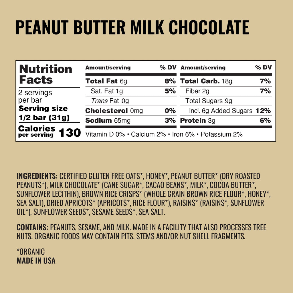 Peanut Butter Milk Chocolate Bars